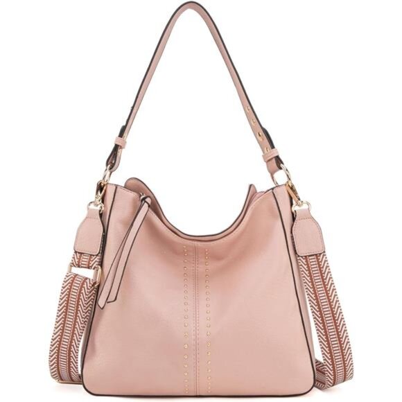 Medium Hobo Bags for Women Guitar Strap-pink - Picture 1 of 7